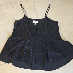 Black Lace Camisole Top, Size L, Laundry By Shelli Segal, NWOT